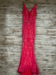 PINK SPARKLY LONG DRESS