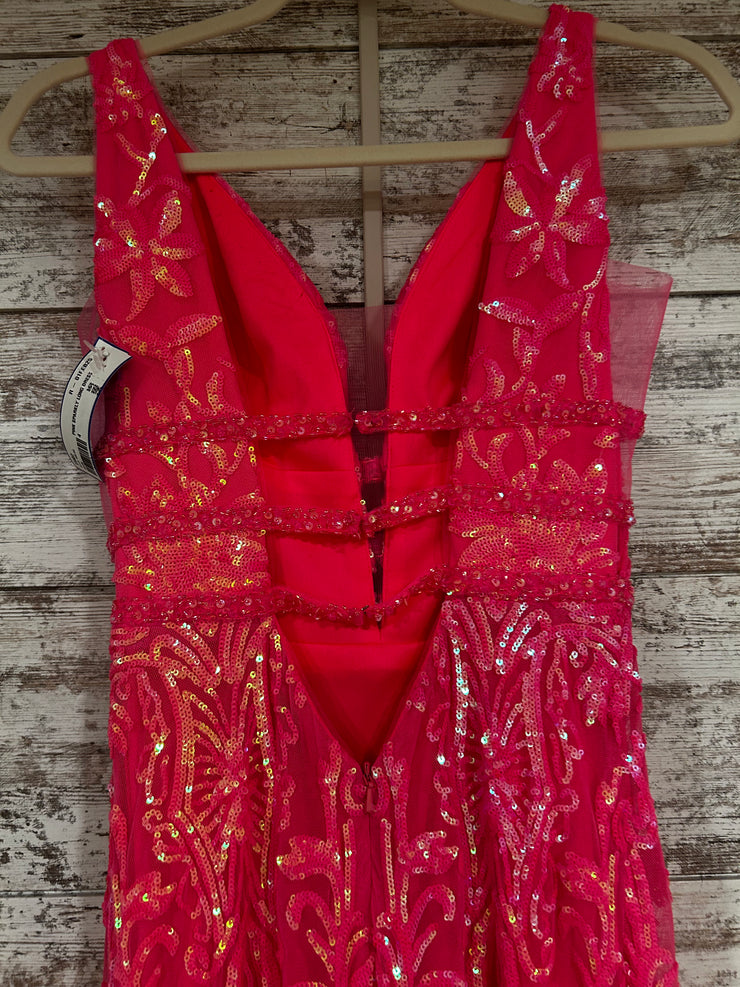 PINK SPARKLY LONG DRESS