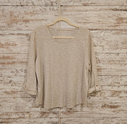 WHITE/TAN SPARKLY TOP $89