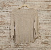 WHITE/TAN SPARKLY TOP $89