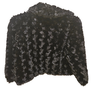 BLACK FAUX FUR SHRUG (NEW)