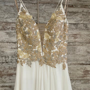 WHITE/GOLD LONG DRESS (NEW)