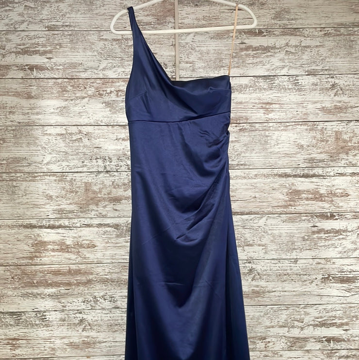 NAVY LONG EVENING GOWN