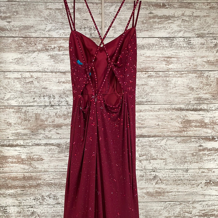 BURGUNDY LONG DRESS (NEW)