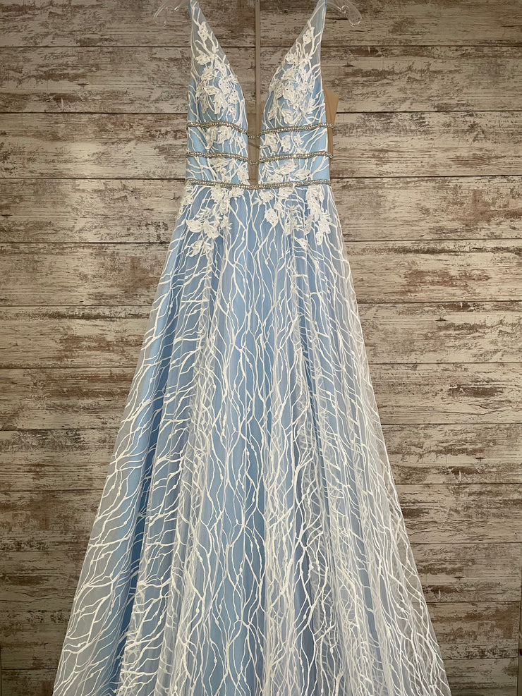 BLUE/WHITE PRINCESS GOWN-NEW