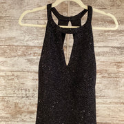 BLACK SPARKLY LONG DRESS