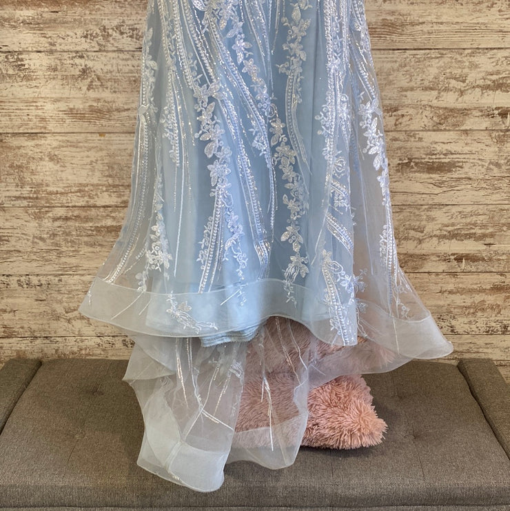 BLUE/FLORAL MERMAID GOWN