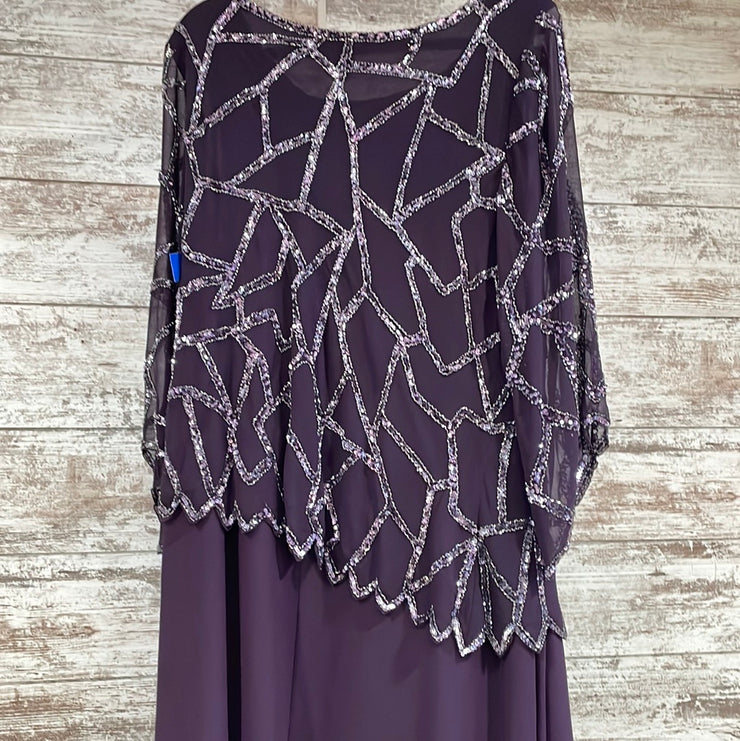 PURPLE SPARKLY LONG DRESS