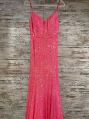 PINK SEQUIN LONG DRESS (NEW)