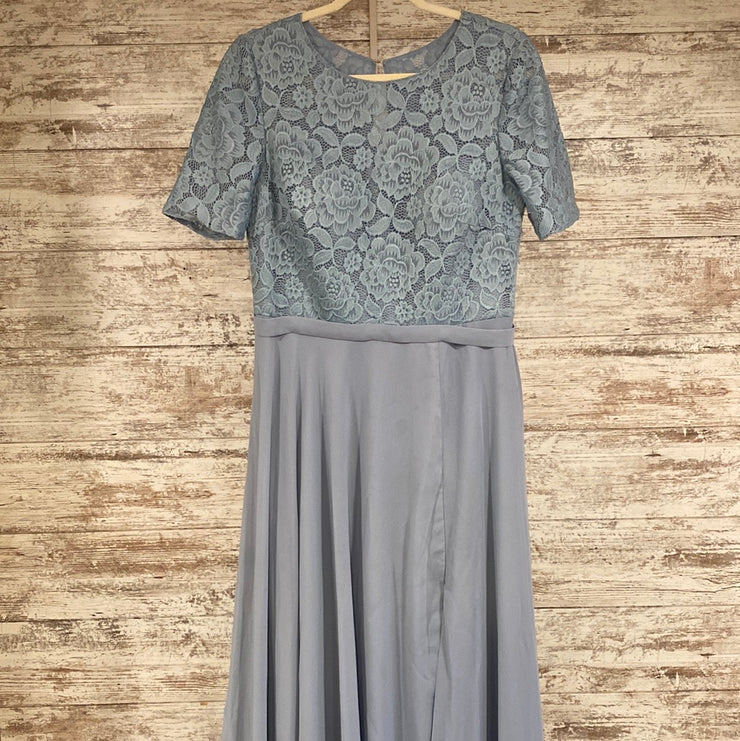 BLUE LONG EVENING GOWN