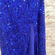 ROYAL BLUE SEQUIN LONG DRESS