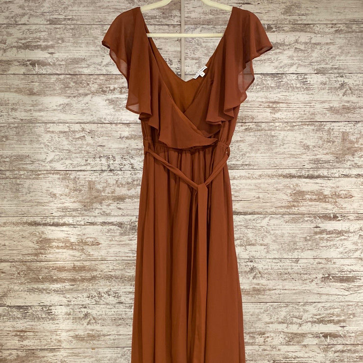 RUST LONG EVENING GOWN