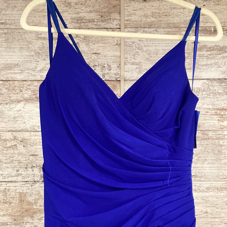 ROYAL BLUE LONG EVENING GOWN