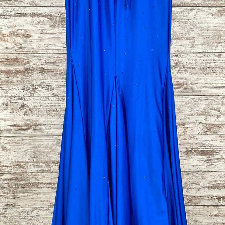 ROYAL BLUE GEMMED LONG DRESS