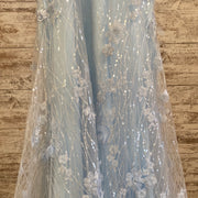 BLUE FLORAL MERMAID GOWN