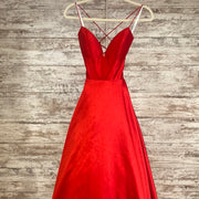RED A LINE GOWN