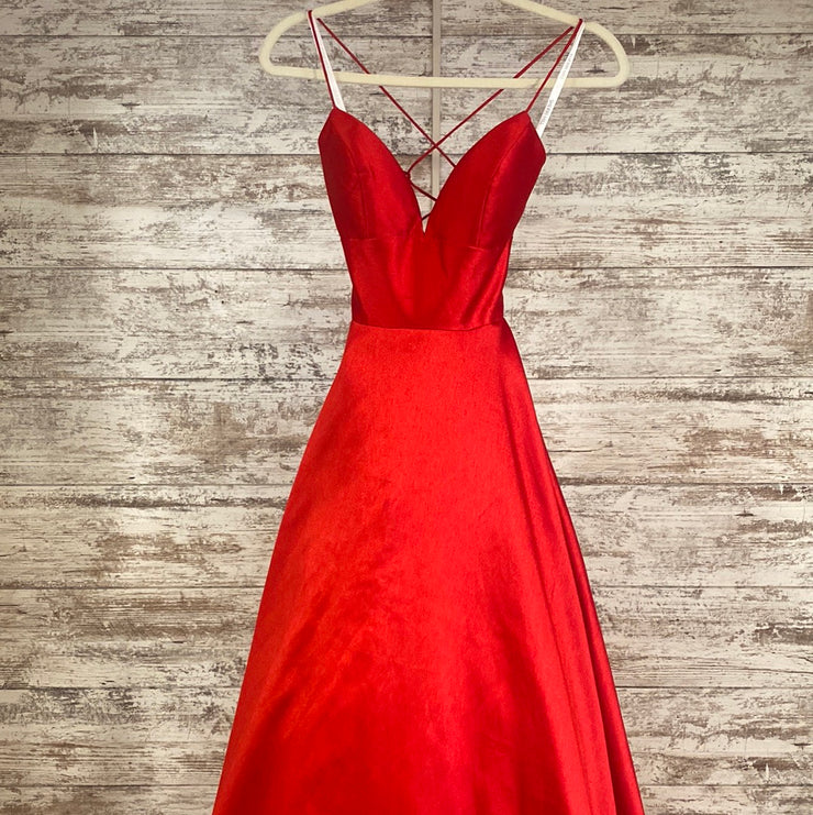 RED A LINE GOWN