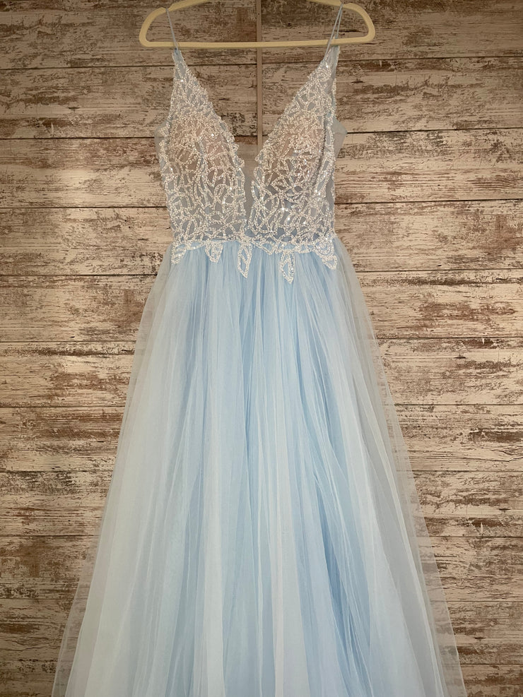 BLUE/WHITE A LINE GOWN (NEW)