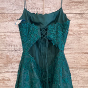 GREEN/FLORAL MERMAID GOWN