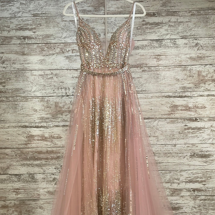 PINK SPARKLY 2 PC. GOWN SET