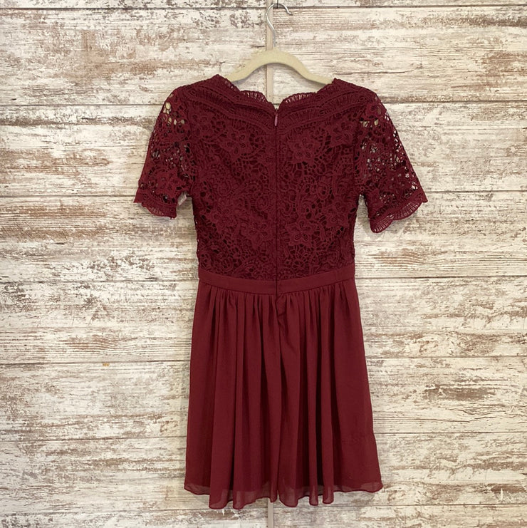 BURGUNDY SHORT DRESS