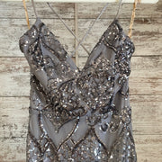 SILVER SPARKLY LONG DRESS