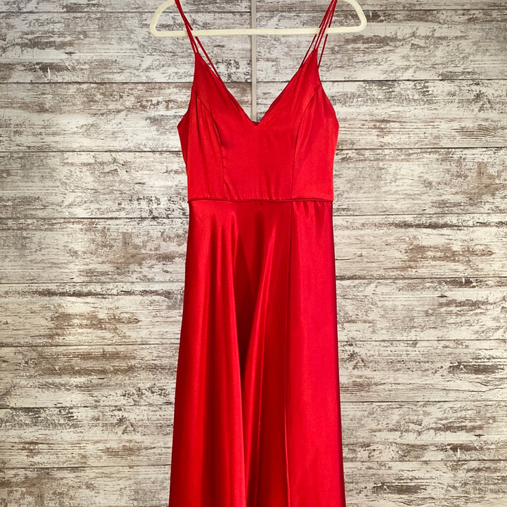 RED A LINE GOWN