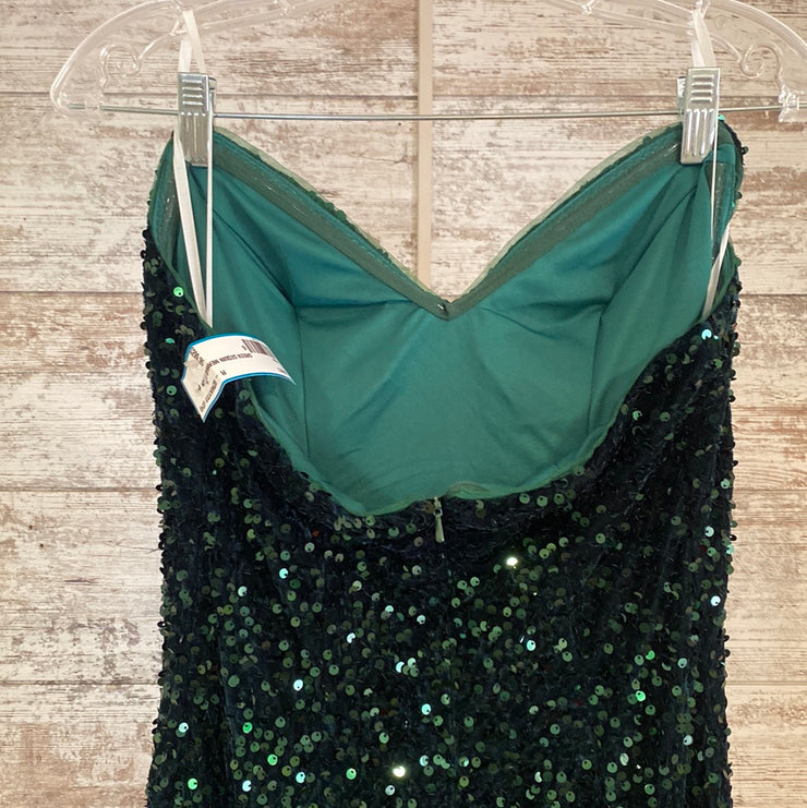 GREEN SEQUIN MERMAID GOWN