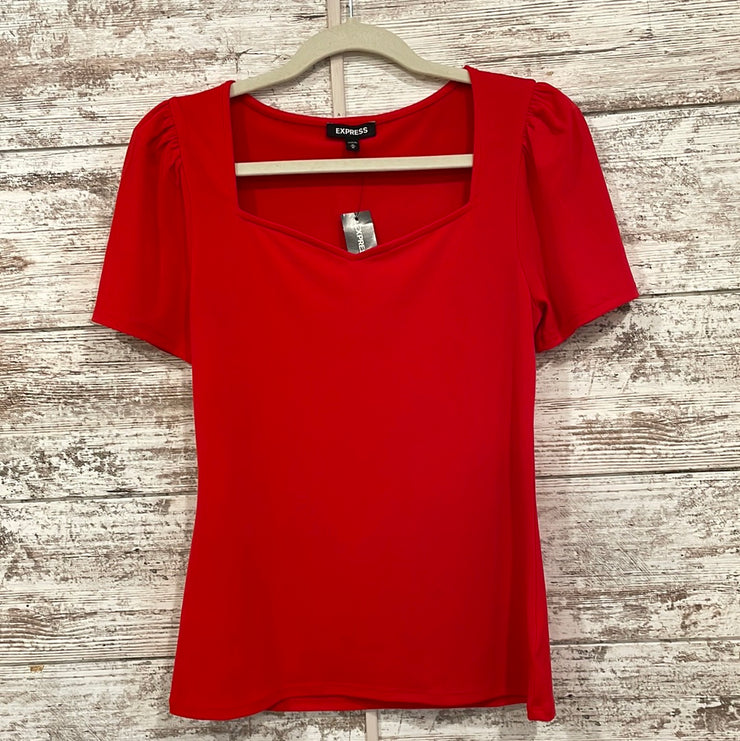 RED SHORT SLEEVE TOP (NEW) $30