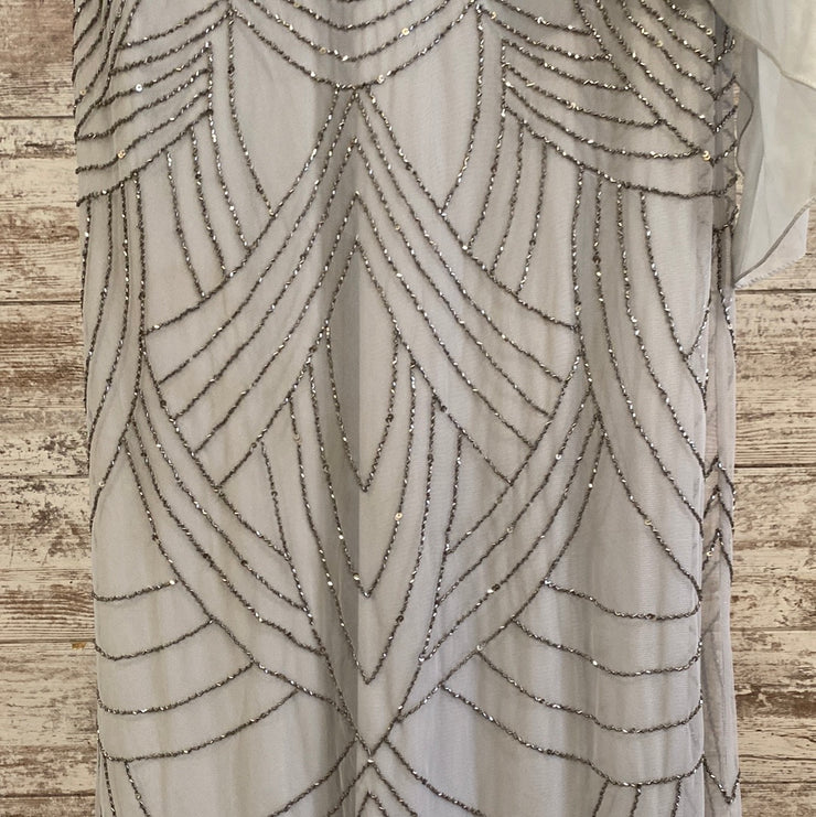 SILVER LONG EVENING GOWN (NEW)