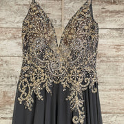 GRAY/GOLD LONG GOWN (NEW)