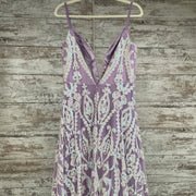 PURPLE/WHITE A LINE GOWN (NEW)