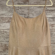 GOLD SPARKLY A LINE GOWN