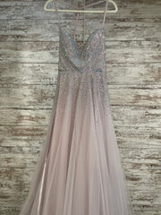 BLUSH SPARKLY A LINE GOWN-NEW