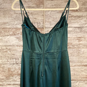 GREEN LONG EVENING GOWN