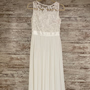 WHITE LONG EVENING GOWN