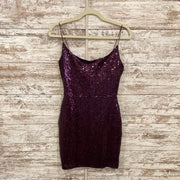 PURPLE SEQUIN SHORT DRESS (NEW
