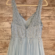 BLUE A LINE GOWN
