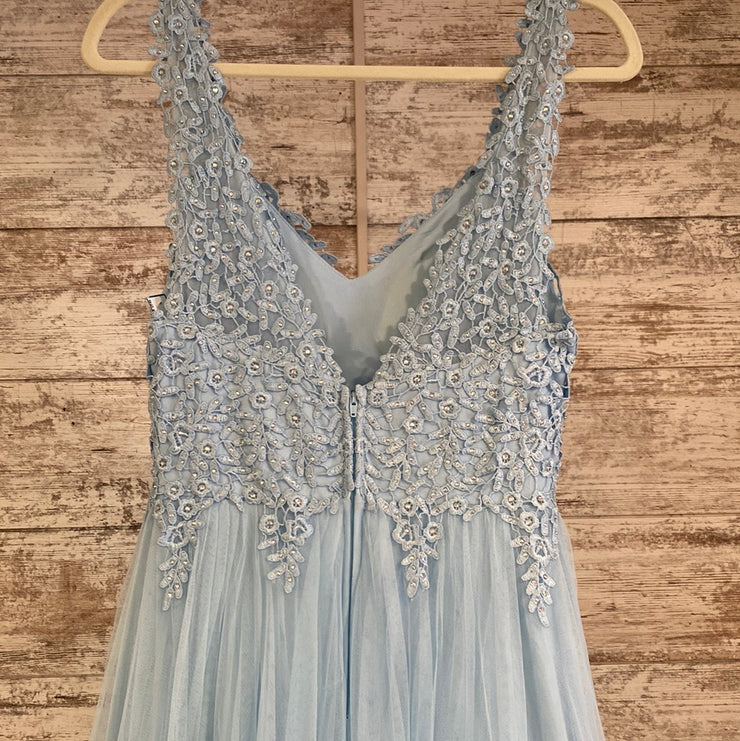 BLUE A LINE GOWN