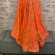 ORANGE SEQUIN MERMAID GOWN