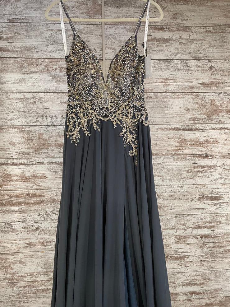 GRAY/GOLD LONG DRESS (NEW)