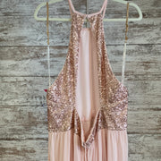 PINK SPARKLY LONG EVENING GOWN