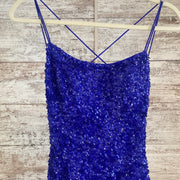 ROYAL BLUE SEQUIN LONG DRESS