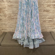 BLUE SEQUIN MERMAID GOWN