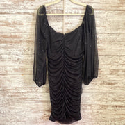 BLACK SPARKLY SHORT DRESS