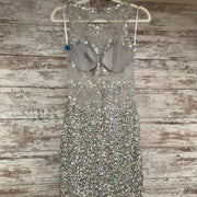 SILVER BEADED MERMAID GOWN