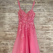PINK SPARKLY A LINE GOWN