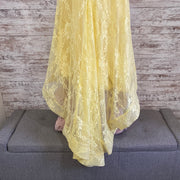 YELLOW FLORAL MERMAID GOWN