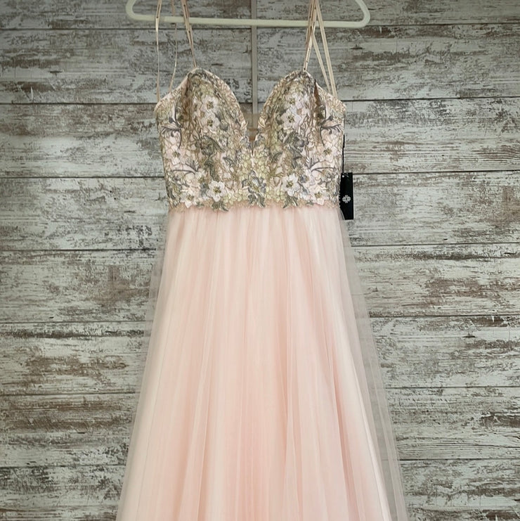 PINK/FLORAL PRINCESS GOWN-NEW