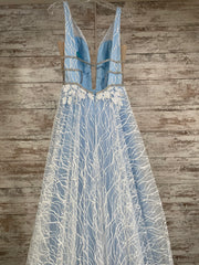 BLUE/WHITE PRINCESS GOWN-NEW